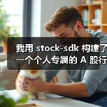 我用 stock-sdk 构建了一个个人专属的 A 股行情仪表盘（图3）