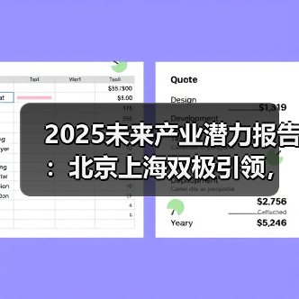 2025未来产业潜力报告:北京上海双极引领,合肥加速崛起(图1) 2025未来产业潜力报告:北京上海双极引领,合肥加速崛起(图1)