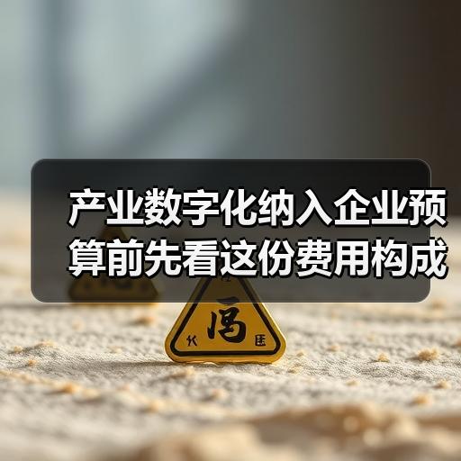 产业数字化纳入企业预算前先看这份费用构成分析