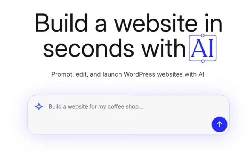 WordPress 推出免费的 AI 网站构建器，几句话就能搭建博客